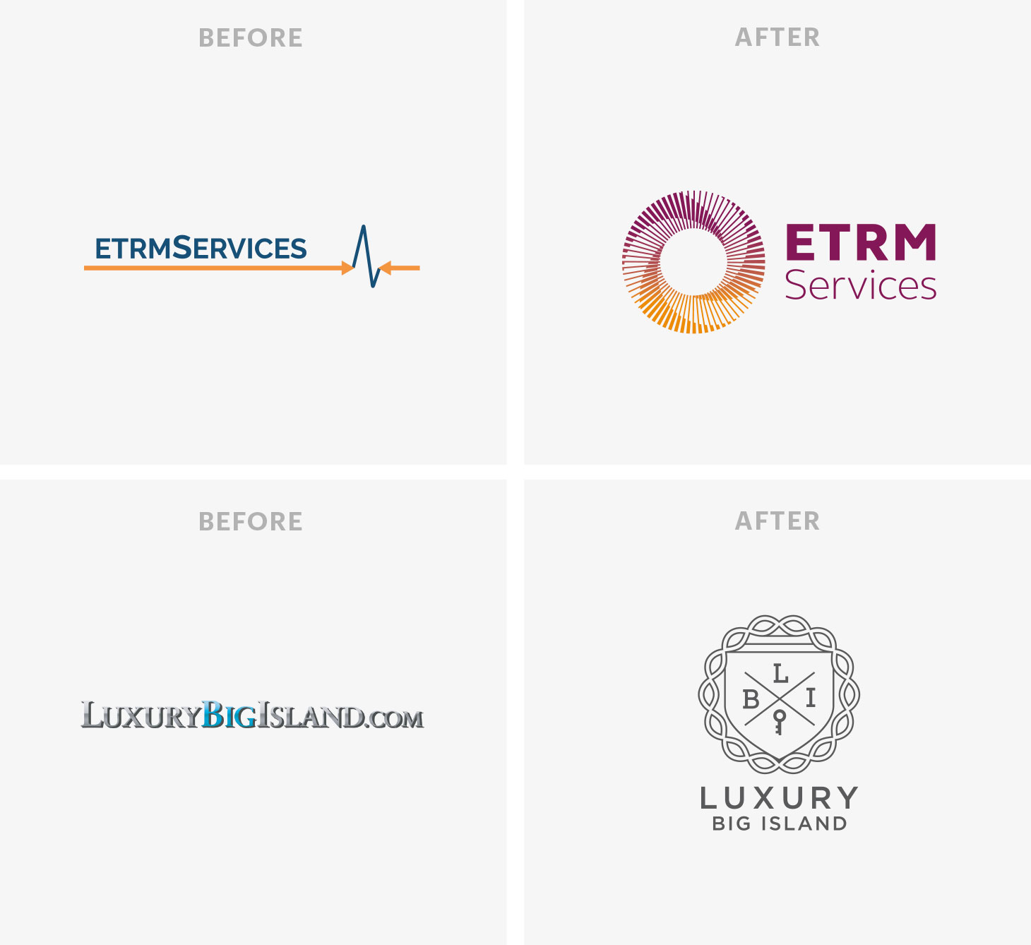 Logos Before and After